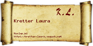 Kretter Laura névjegykártya